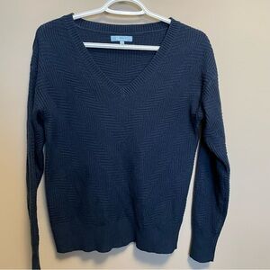Vintage Penman’s Navy Blue Knit V-neck Sweater Women’s Medium